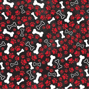 Bones and Paws Dog Bandana, 22 inch, 12 Pack