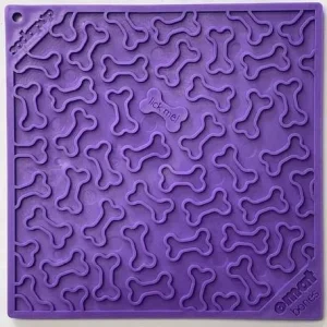 Bones eMat - Enrichment Lick Mat for Dogs and Cats | eMat Enrichment Toy for Anxiety Relief