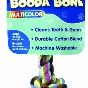 Booda 2-Knot Rope Bone Dog Toy Multi-Color Large