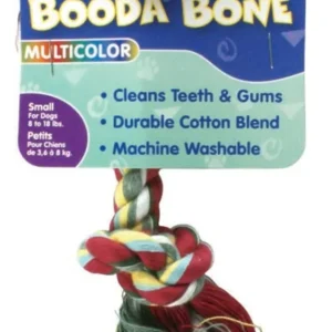 Booda 2-Knot Rope Bone Dog Toy Multi-Color Small