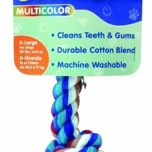 Booda 2-Knot Rope Bone Dog Toy Multi-Color X-Large