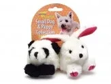 Booda Squatter Panda/Rabbit Small Dog & Puppy Dog Toy Multi-Color Small, 2-Count - Image 2