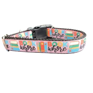 Book Whore Nylon Dog Collar