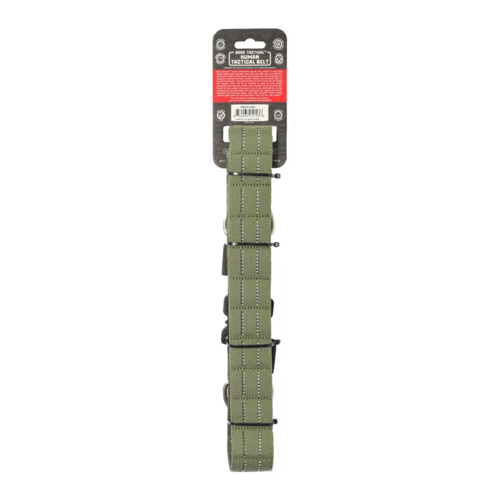 Boss Dog Human Boss Tactical Utility Dog Walker Belt Green, Medium 32-36 in Waist - Image 2