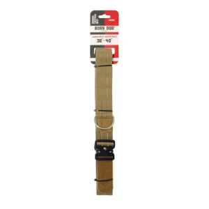 Boss Dog Human Boss Tactical Utility Dog Walker Belt Tan, Large 36-40 in Waist
