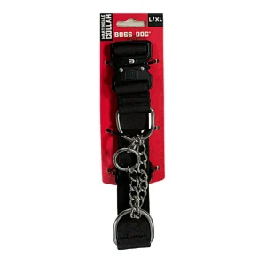 Boss Dog Martingale Dog Collar Black, Large/X-Large