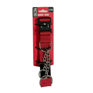 Boss Dog Martingale Dog Collar Red, Large/X-Large