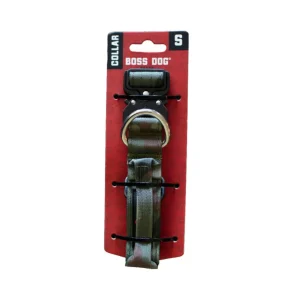 Boss Dog Tactical Adjustable Dog Collar Green Camo, Small, 13-16 in