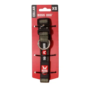 Boss Dog Tactical Adjustable Dog Collar Green Camo, X-Small, 11-14 in