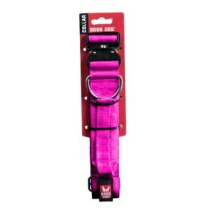 Boss Dog Tactical Adjustable Dog Collar Hot Pink, Large