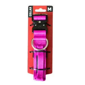 Boss Dog Tactical Adjustable Dog Collar Hot Pink, Medium