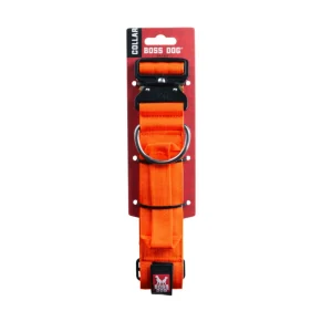 Boss Dog Tactical Adjustable Dog Collar Hunter Orange, Large, 17-22 in