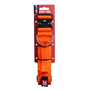 Boss Dog Tactical Adjustable Dog Collar Hunter Orange, Medium, 15-18 in