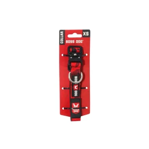 Boss Dog Tactical Adjustable Dog Collar Red Camo, X-Small, 11-14 in