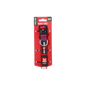 Boss Dog Tactical Adjustable Dog Collar Red, White, Blue, X-Small, 11-14 in