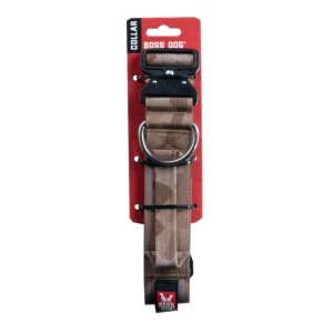 Boss Dog Tactical Adjustable Dog Collar Tan Camo, X-Large, 20-28 in