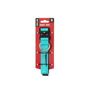 Boss Dog Tactical Adjustable Dog Collar Teal, Small, 13-15 in