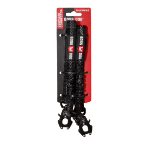 Boss Dog Tactical Adjustable Dual Coupler with Bungee Black, 18-24 in
