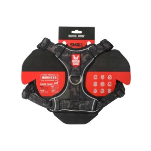 Boss Dog Tactical Dog Harness Black Camo, Small