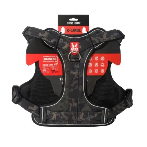 Boss Dog Tactical Dog Harness Black Camo, X-Large