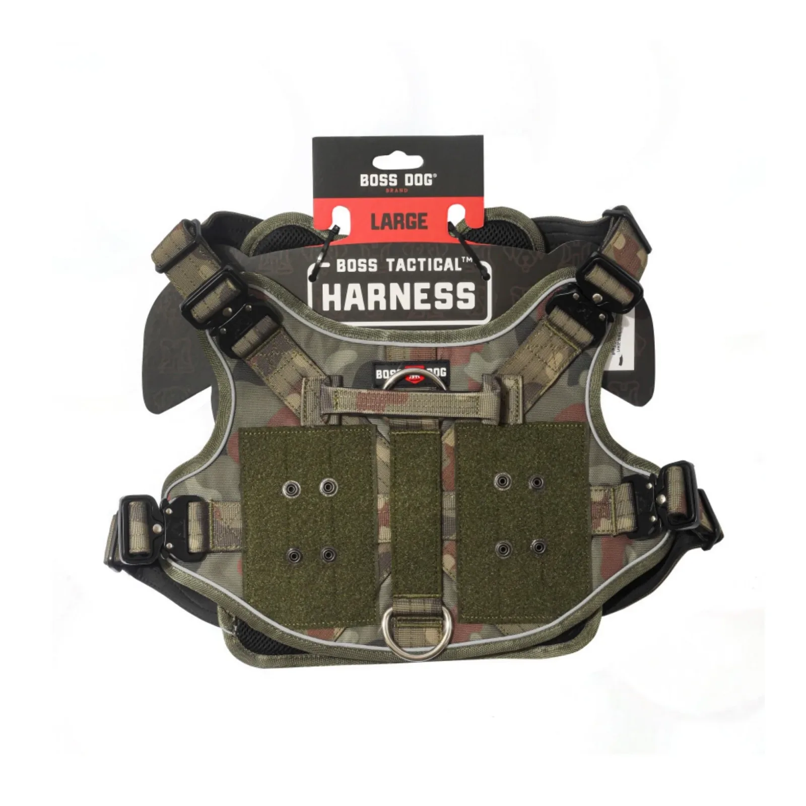 Boss Dog Tactical Dog Harness Green Camo, Large - Image 2