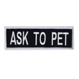 Boss Dog Tactical Dog Harness Patch Ask to Pet, Small