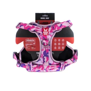 Boss Dog Tactical Dog Harness Pink Camo, Large