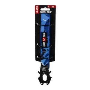 Boss Dog Tactical Dog Leash Blue Camo, 4 ft