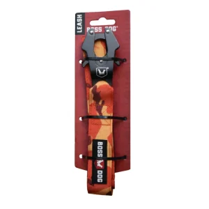 Boss Dog Tactical Dog Leash Orange Camo, 4 ft