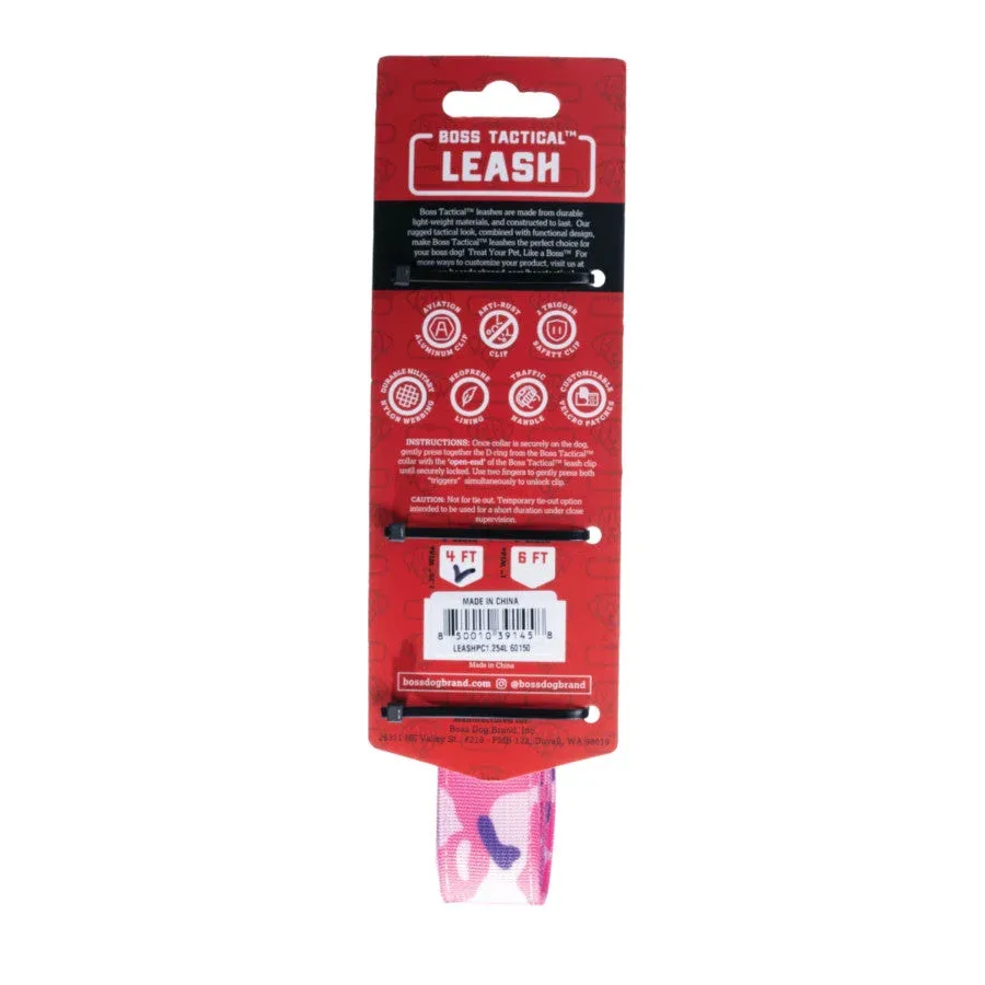 Boss Dog Tactical Dog Leash Pink Camo, 4 ft - Image 2