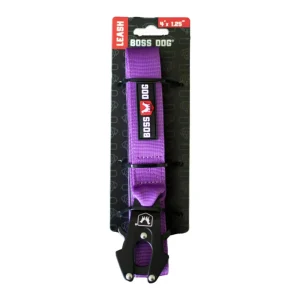 Boss Dog Tactical Dog Leash Purple, 4 ft