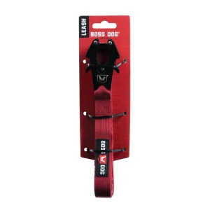 Boss Dog Tactical Dog Leash - Red, 1.25 in x 6 ft