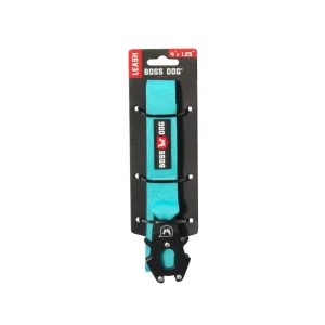Boss Dog Tactical Dog Leash with Traffic Handle - Teal, 1.25 in x 4 ft