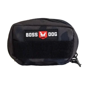 Boss Dog Tactical Molle Dog Harness Bag Black Camo, Small