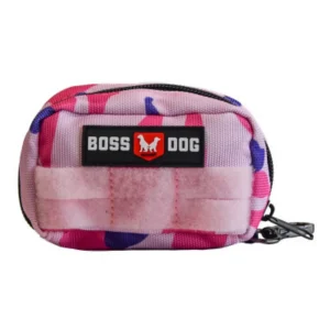 Boss Dog Tactical Molle Dog Harness Bag Pink Camo Small