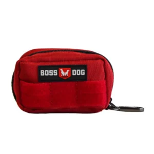 Boss Dog Tactical Molle Dog Harness Bag Red Large