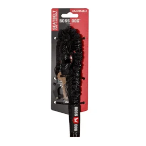 Boss Dog Tactical Seatbelt with Bungee Black, 25-32 in