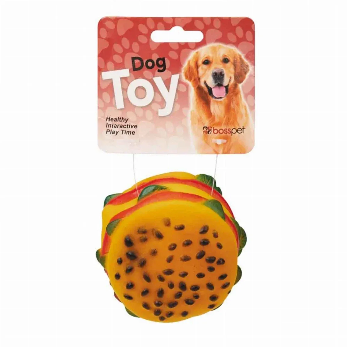 Boss Pet Products Vinyl Hamburger Dog Toy