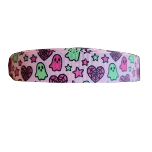 Bright Ghosts Nylon Dog Collar, Leash