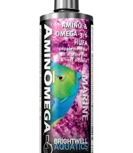 Brightwell Aquatics AminoOmega - HUFA Omega 3/6 Supplement for Marine Fishes, 250 ml. / 8.5 oz.