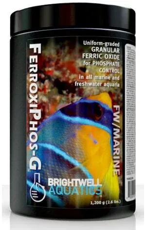 Brightwell Aquatics FerroxiPhos-G, GFO Granular Ferric Oxide Media, 1.32 lbs. (600 gr.)