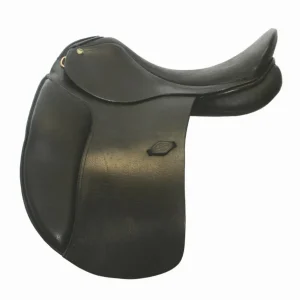 Buffalo Leather Dressage Saddle - Professional Deep Seat Saddle with Flocked Panels