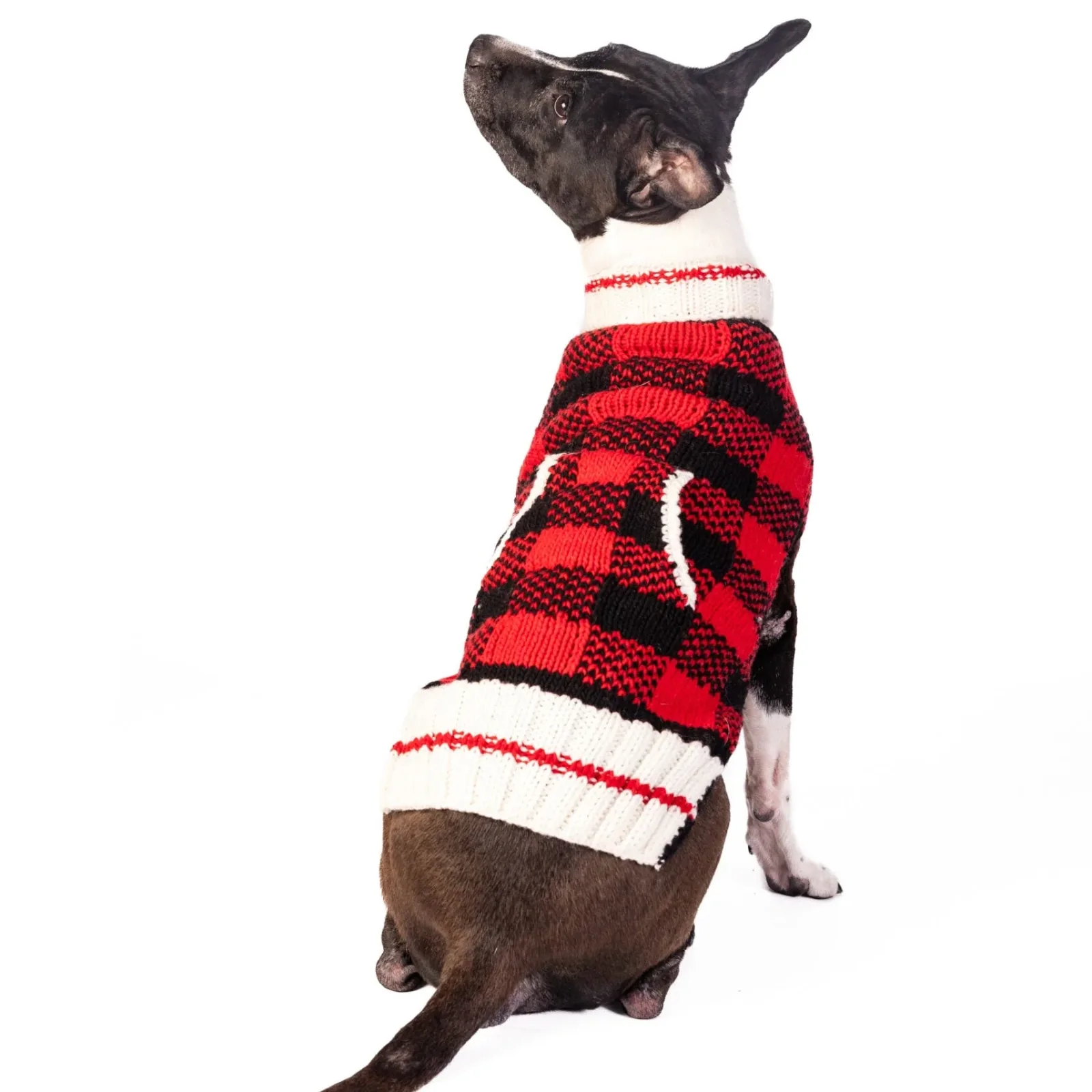 Buffalo Plaid Dog Sweater - Image 2