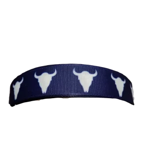 Bull Skull Nylon Dog Collar