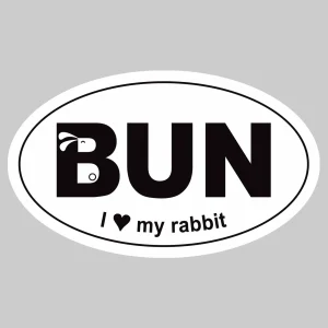 BUN I love my rabbit STICKER