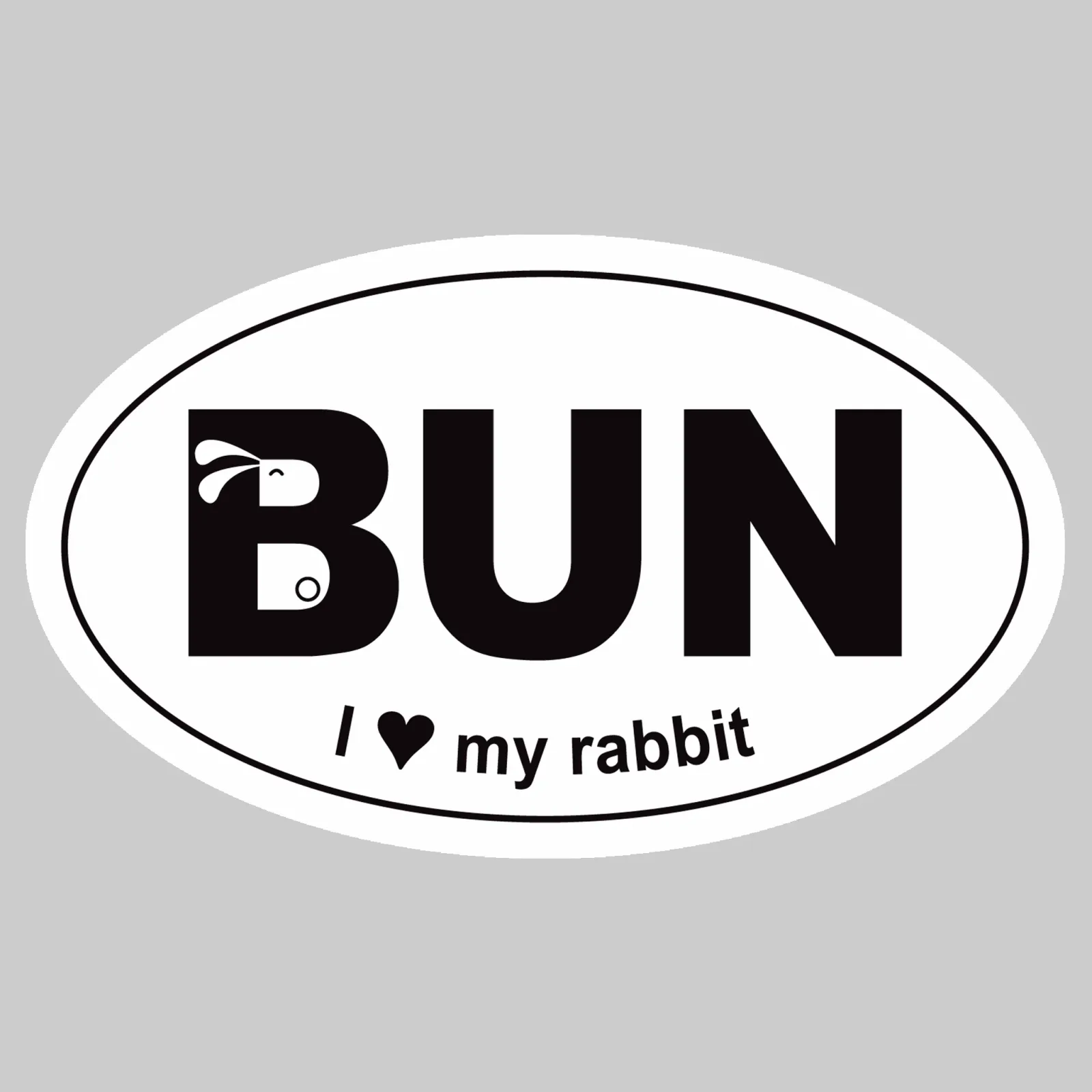 BUN I love my rabbit STICKER