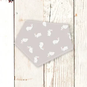 "Bunnies on Grey" Easter Dog Bandana