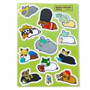 Bunnies with Hats STICKER Sheet - Volume 3 | NEW