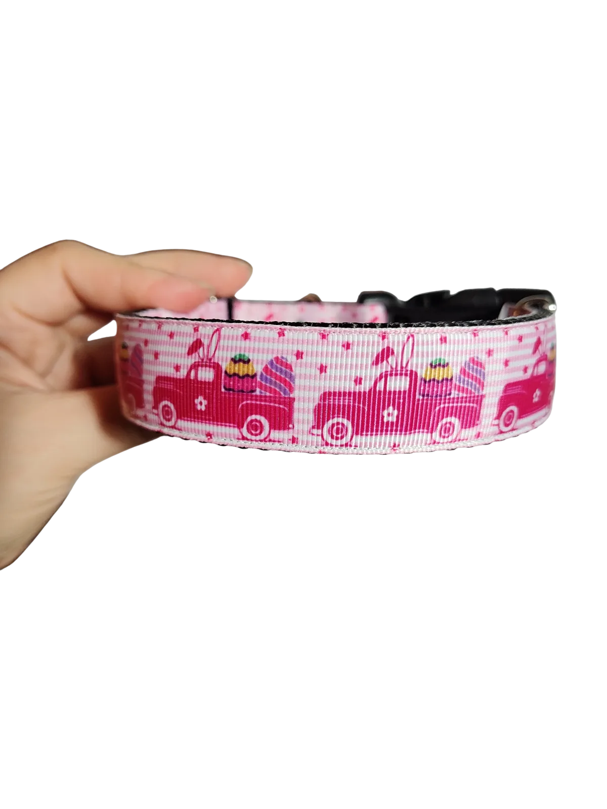 Bunny Easter Truck Nylon Dog Collar