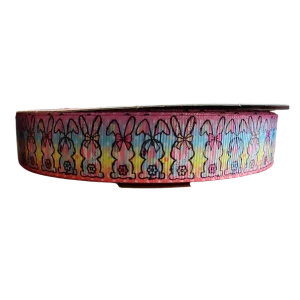 Bunny Silhouettes Easter Nylon Dog Collar